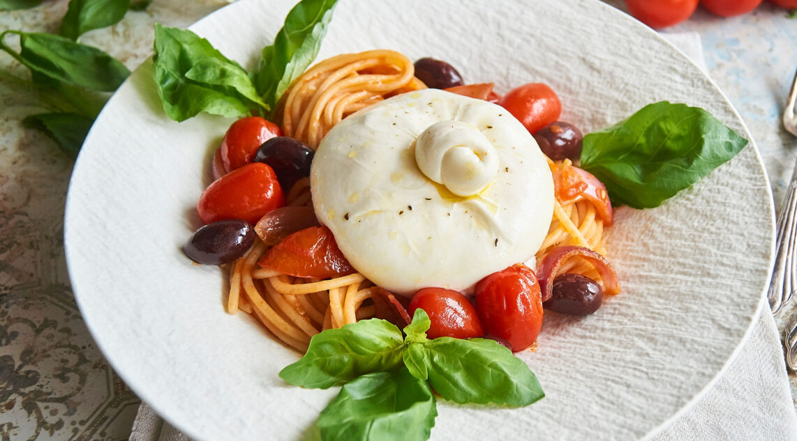 Spaghetti con Burrata