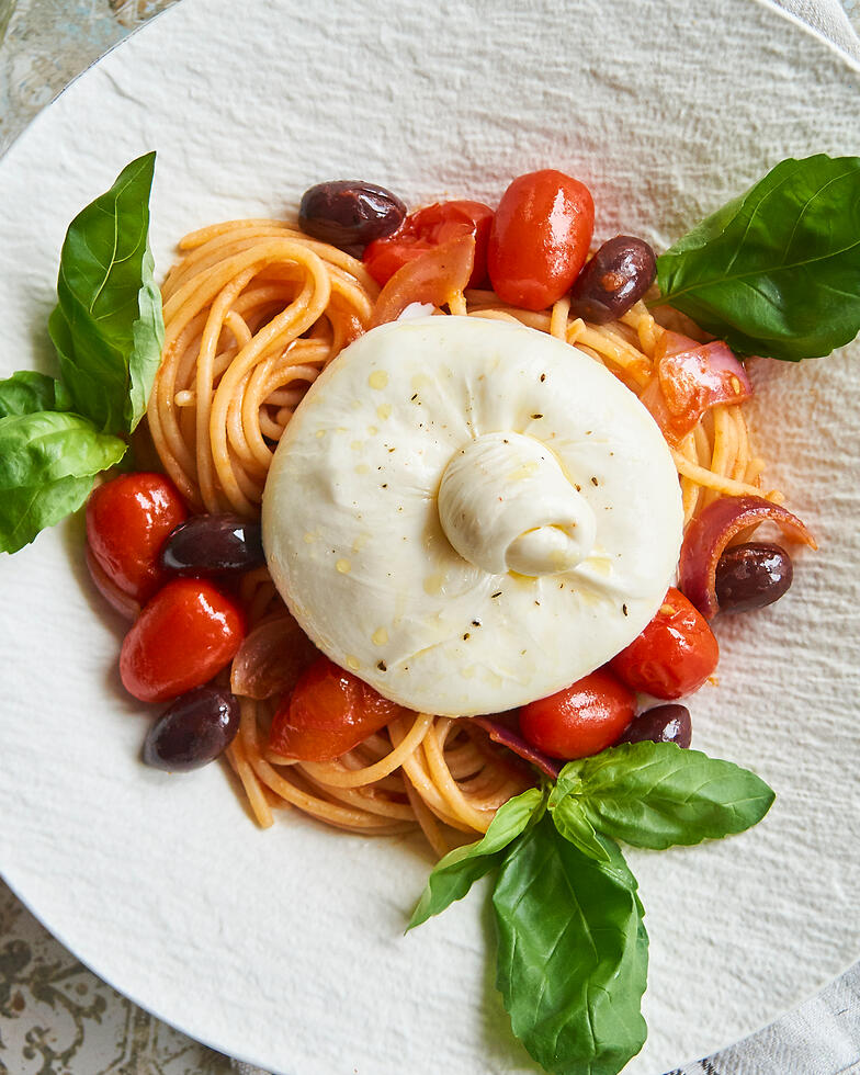 Rezept für Spaghetti con Burrata