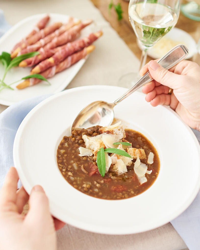 Linsensuppe alla italia