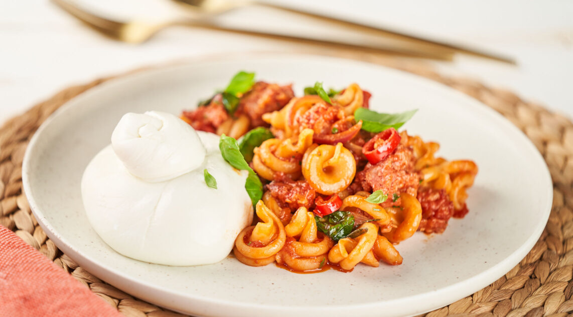 Pasta Salsiccia und Burrata – Rezept