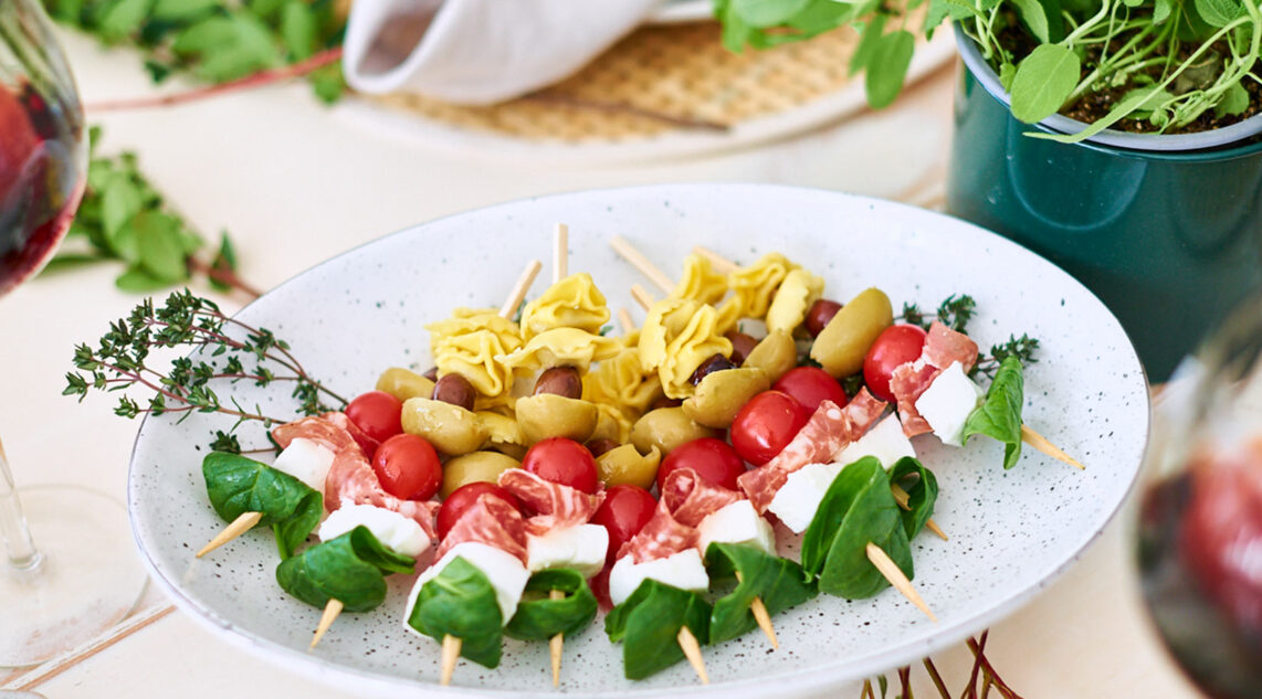 fingerfood spieße mit mozzarella